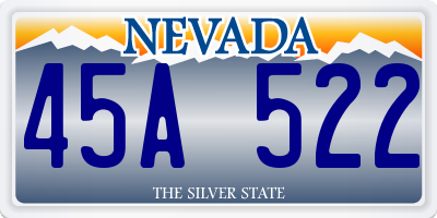 NV license plate 45A522