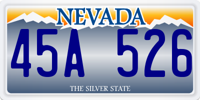 NV license plate 45A526