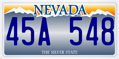 NV license plate 45A548