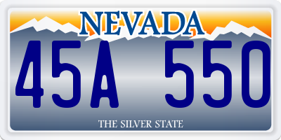 NV license plate 45A550