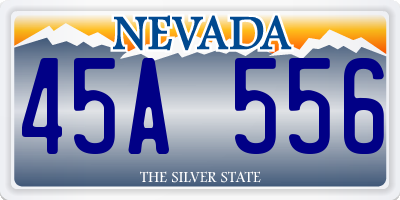 NV license plate 45A556