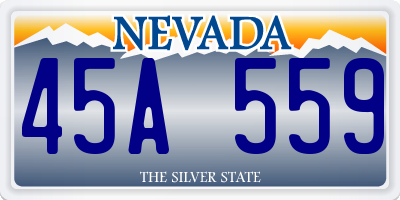 NV license plate 45A559