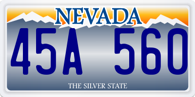 NV license plate 45A560