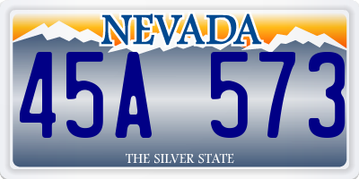 NV license plate 45A573