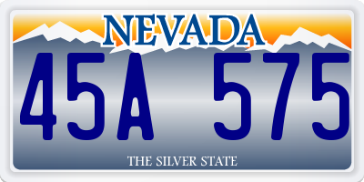 NV license plate 45A575