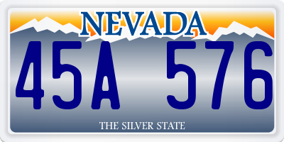 NV license plate 45A576