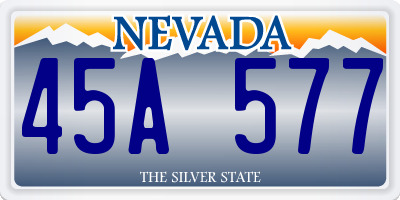 NV license plate 45A577