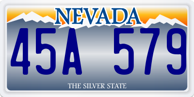 NV license plate 45A579