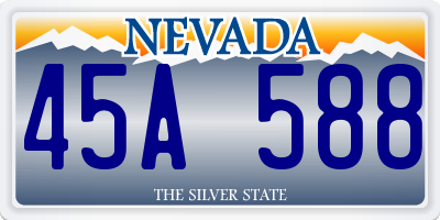 NV license plate 45A588