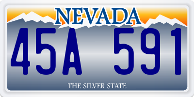 NV license plate 45A591