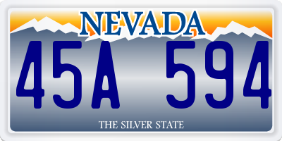 NV license plate 45A594