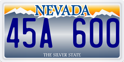 NV license plate 45A600