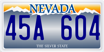 NV license plate 45A604