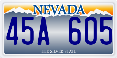 NV license plate 45A605