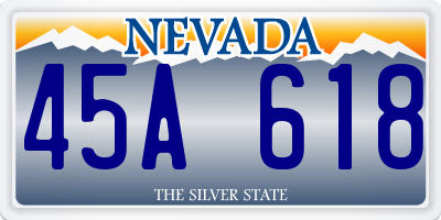 NV license plate 45A618