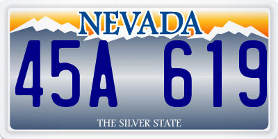 NV license plate 45A619