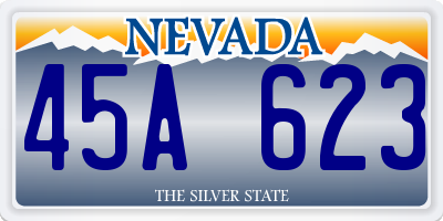 NV license plate 45A623