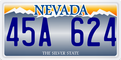 NV license plate 45A624