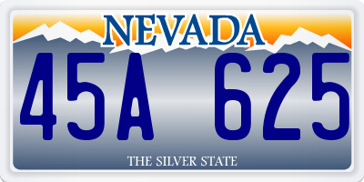 NV license plate 45A625