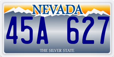 NV license plate 45A627