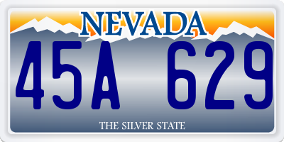 NV license plate 45A629