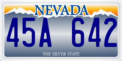 NV license plate 45A642