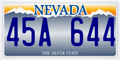 NV license plate 45A644