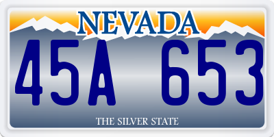 NV license plate 45A653
