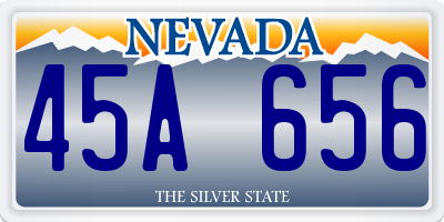 NV license plate 45A656