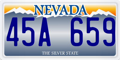 NV license plate 45A659