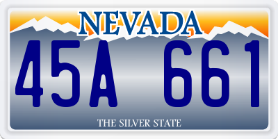 NV license plate 45A661