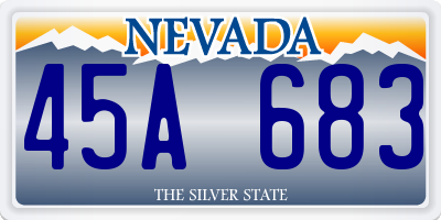 NV license plate 45A683