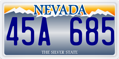 NV license plate 45A685