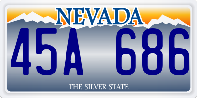 NV license plate 45A686