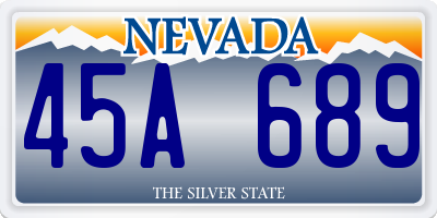 NV license plate 45A689