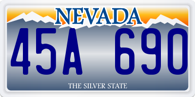 NV license plate 45A690