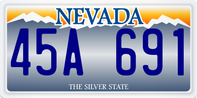 NV license plate 45A691