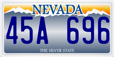 NV license plate 45A696
