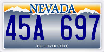 NV license plate 45A697