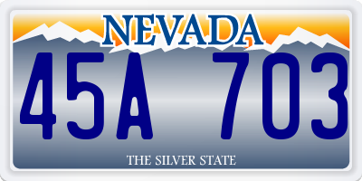 NV license plate 45A703