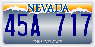 NV license plate 45A717