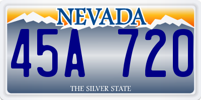 NV license plate 45A720
