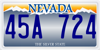 NV license plate 45A724