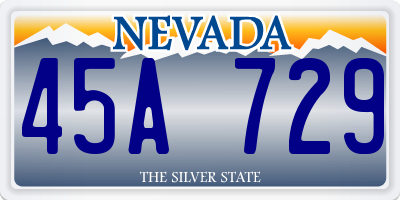 NV license plate 45A729