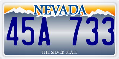 NV license plate 45A733