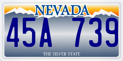 NV license plate 45A739