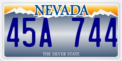 NV license plate 45A744