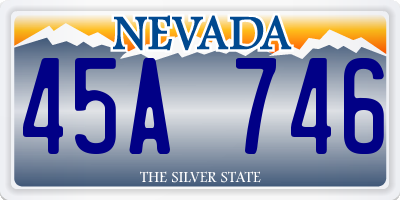 NV license plate 45A746