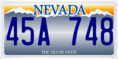 NV license plate 45A748