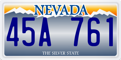NV license plate 45A761